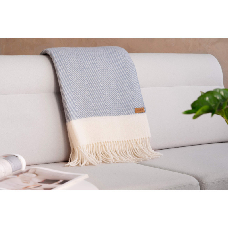 ARDESTO Blanket Leonardo Bianco, 140x200cm, 100% wool, grey (ART0502LB)