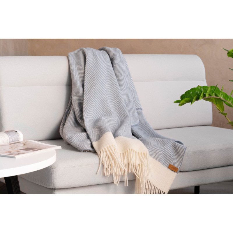 ARDESTO Blanket Leonardo Bianco, 140x200cm, 100% wool, grey (ART0502LB)