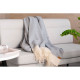 ARDESTO Blanket Leonardo Bianco, 140x200cm, 100% wool, grey (ART0502LB)