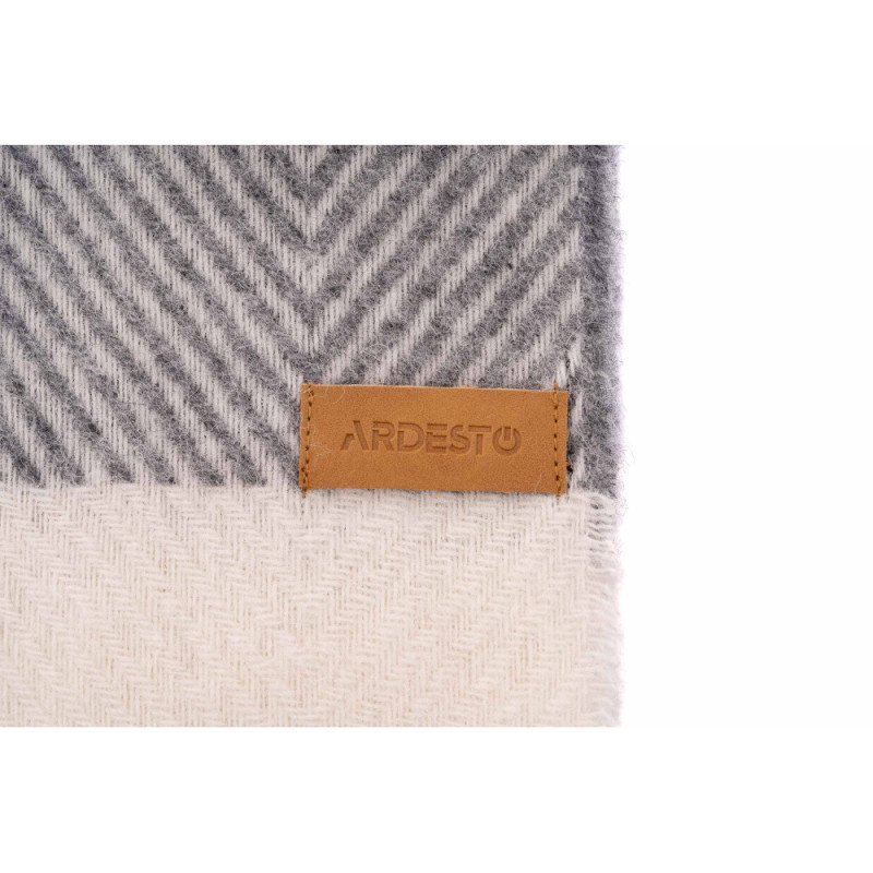 ARDESTO Blanket Leonardo Bianco, 140x200cm, 100% wool, grey (ART0502LB)