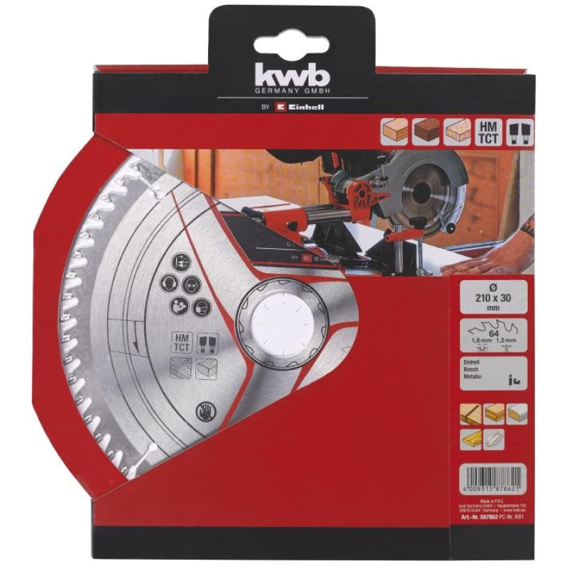 Einhell KWB Saw blade 216x30x2,4 T48, Stat. Saw accessory (588251)
