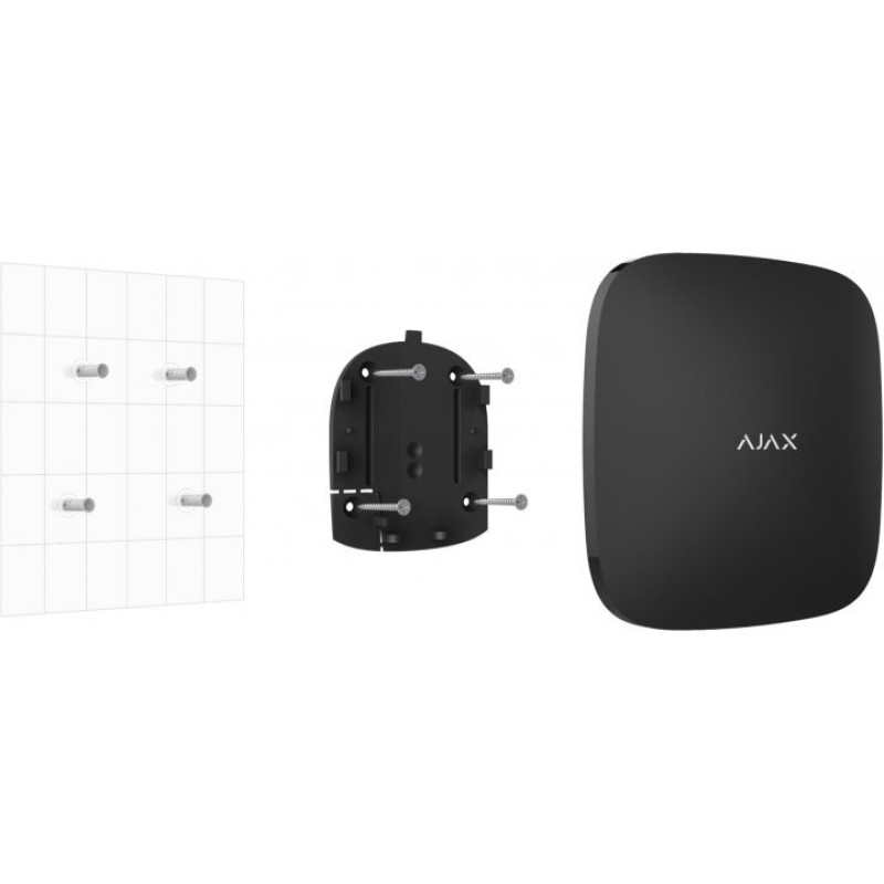 Ajax Hub 2 Plus intelligent security central unit, gsm, ethernet, wi-fi, jeweler, wireless, black (000018790)