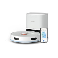 Philips Робот-пылесос Philips Series 2000, h=9.7см, влажная уборка, конт пыль -0.38л, вода -0.3л, автон. раб. до 120мин, EPA 11, Wi-Fi, станция самоочищ., белый (XU2100/25)