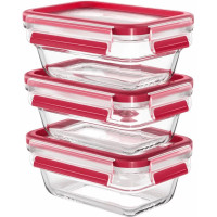 Tefal Set of containers Master Seal, 3 pcs., glass, transparent (N1051110)