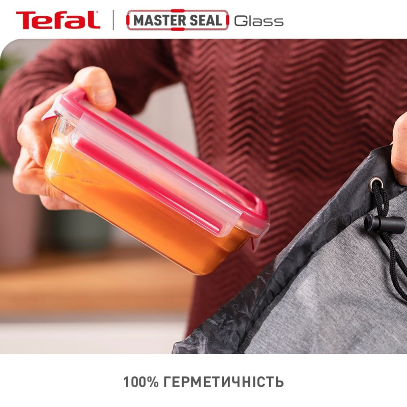 Tefal Set of containers Master Seal, 3 pcs., glass, transparent (N1051110)