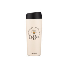 ARDESTO Travel mug Coffee Time 450 ml, s/s, beige (AR2645C)