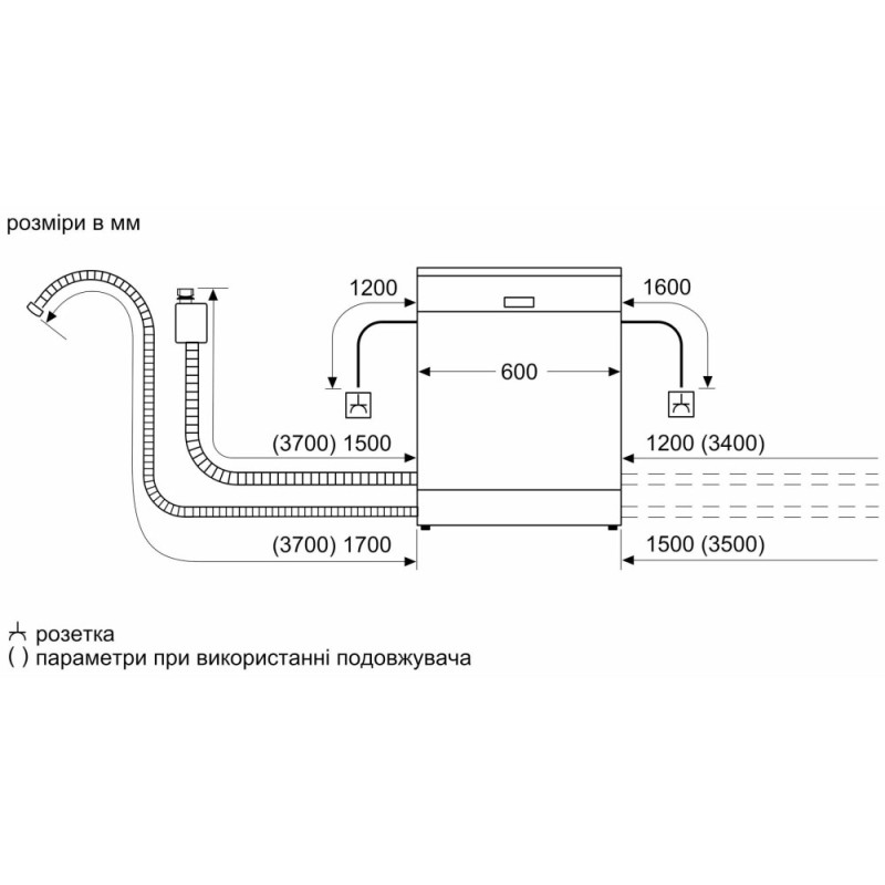 Bosch Встраиваемая посуд. машина Bosch SMD6ZDX40K - 60 см./3 короб/13 ком/8 пр/А+++