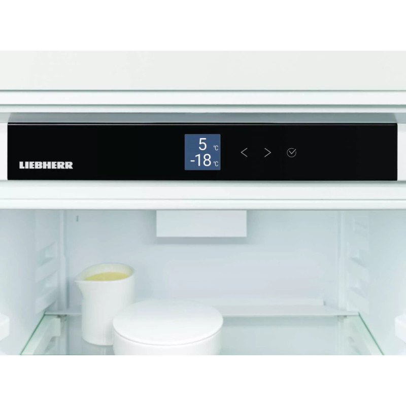 Liebherr Ref with bottom freezer, 177x55.9х54.6, ref-182L, freez.-67L, 2doors, A++, NF, ice maker, display int, white (ICND5133)