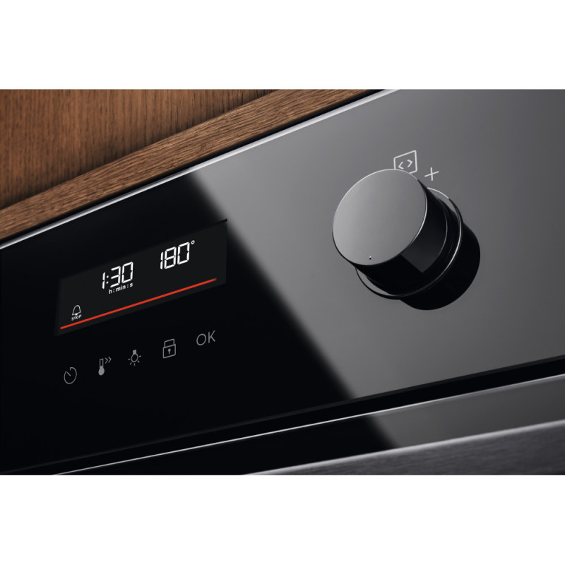 Electrolux Духова шафа Electrolux електрична, 72л, A++, дисплей, конвекція, піроліз, телескопічні напрямні, чорний (LOF6P16Z)