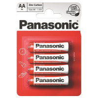 Panasonic Battery RED ZINK Zinc Carbon AA(R6) blister, 4 pcs. (R6REL/4BPR)
