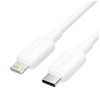 Дата кабель USB-C to Lightning 1.0m 3A white Vention (LAJWF)