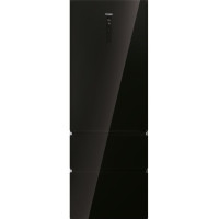 Haier Холодильник багатодверний, 200.6x70х67.5, холод.відд.-343л, мороз.відд.-140л, 3дв., А++, NF, інв., дисплей, зона нульова, чорний (скло)