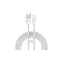Дата кабель USB 2.0 AM to Lightning 2.0m 2.4A white Baseus (CALD000502)