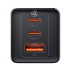 Зарядное устройство Baseus 2xUSB-C 65W + 1xUSB GaN + cable USB-C to USB-C 100W 1.0m black (CCGP120201)