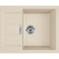 Franke Kitchen Sink Sirius 2 tectonite, rectang., with drainboard, 620х500х200mm, bowl - 1, over-mounted, beige (143.0671.742)