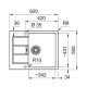 Franke Kitchen Sink Sirius 2 tectonite, rectang., with drainboard, 620х500х200mm, bowl - 1, over-mounted, beige (143.0671.742)
