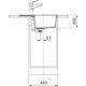 Franke Kitchen Sink Sirius 2 tectonite, rectang., with drainboard, 620х500х200mm, bowl - 1, over-mounted, beige (143.0671.742)