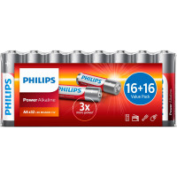 Philips Battery Philips Power Alkaline AA Shrink, 32 pcs (LR6P32FV/10)