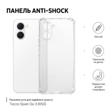 Чехол для мобильного телефона BeCover Anti-Shock Tecno Spark Go 3 (KN3) Transparent (715701)
