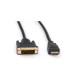 Кабель мультимедийный HDMI M to DVI M 5.0m 24+1pin Vinga (VCPHDMIDVI5)