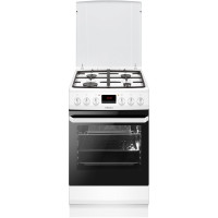 Hansa Сombined сooker, 50х60sm, 62L, cast iron, gas control, displ., white (FCMW59209)