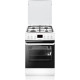 Hansa Сombined сooker, 50х60sm, 62L, cast iron, gas control, displ., white (FCMW59209)