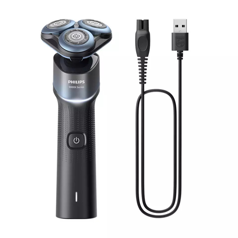 Philips Electric shaver rotary, 4.5V, razor head-3, Li-Ion, dry+wet, black-blue (X5006/00)