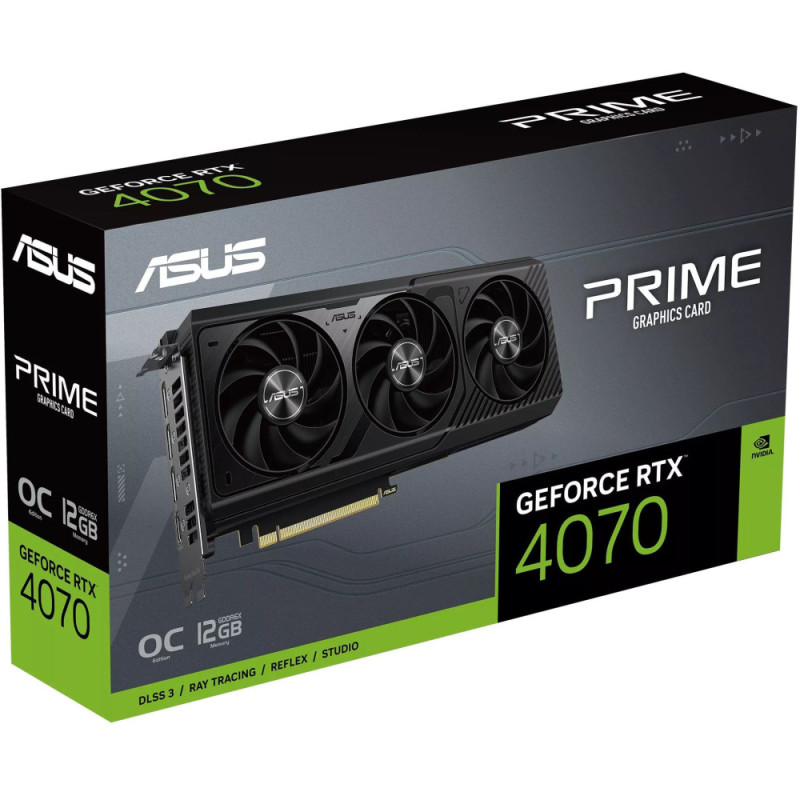 ASUS Graphic Card GeForce RTX 4070 12GB GDDR6X PRIME OС PRIME-RTX4070-O12G (90YV0J19-M0NA00)