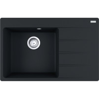 Franke Kitchen sink Centro, fragranite, rectang., with drainboard, 780х500х200mm, bowl - 1, over-mounted, CNG 611-78 TL , black matt (114.0630.474)