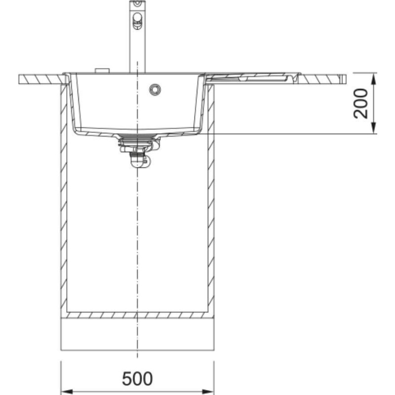 Franke Мойка кухонная Centro, фрагранит, прямоуг., с крылом, 780х500х200мм, чаша- 1, накладная, CNG 611-78 TL , черный матовый (114.0630.474)