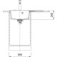 Franke Мойка кухонная Centro, фрагранит, прямоуг., с крылом, 780х500х200мм, чаша- 1, накладная, CNG 611-78 TL , черный матовый (114.0630.474)