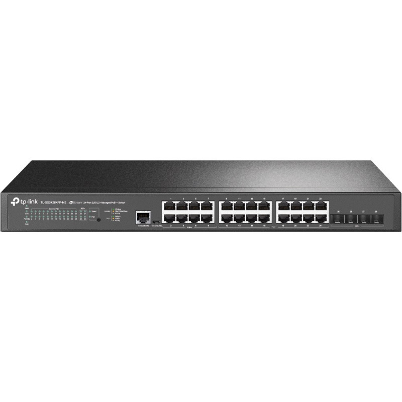 TP-Link Комутатор TL-SG3428XPP-M2 24x2.5GE (24xPoE), 4xSFP+, 500Вт, Керований L2