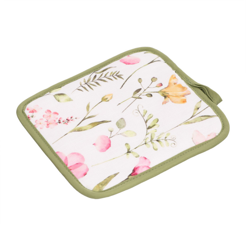 ARDESTO Набір прихваток для кухні ARDESTO Spring flowers 18х20см, 18х30см, 100% поліестер (верх), 100% бавовна (низ), білий (ART14FL)