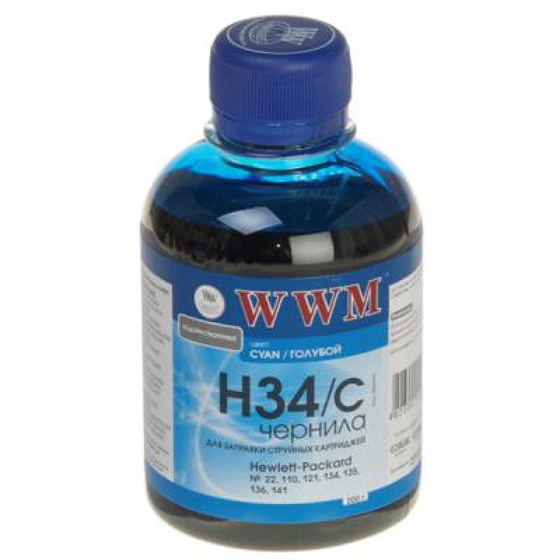 Чернила WWM HP № 22/134/136 (8766/9361) cyan (H34/C)