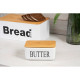 ARDESTO Butter dish Midori 16.5х10х8, ceramic, bamboo, white (AR0908W)