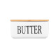 ARDESTO Butter dish Midori 16.5х10х8, ceramic, bamboo, white (AR0908W)