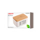 ARDESTO Butter dish Midori 16.5х10х8, ceramic, bamboo, white (AR0908W)
