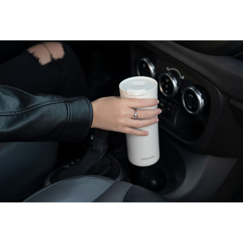 ARDESTO Travel mug Viaggio 400 ml, stainless steel, beige (AR2640OL)
