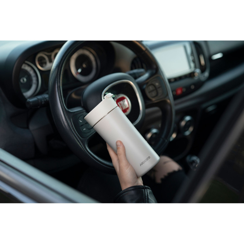 ARDESTO Travel mug Viaggio 400 ml, stainless steel, beige (AR2640OL)