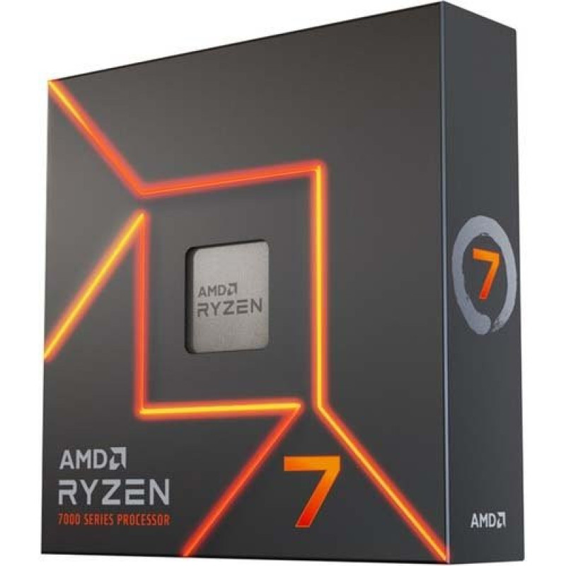 AMD ЦПУ Ryzen 7 7700X 8C/16T 4.5/5.4GHz Boost 32Mb Radeon Graphics AM5 105W w/o cooler Box (100-100000591WOF)