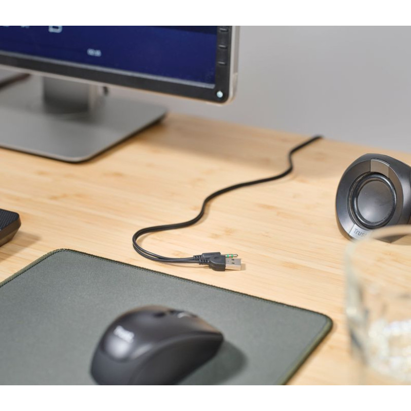 Trust Акустическая система Polo Compact 2.0, USB/AUX, чорный (25164_TRUST)