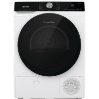 Gorenje Сушильна машина тепловий насос, 9кг, A++, 60см, дисплей, 15 програм, підсвітка барабану, білий (DNS92)