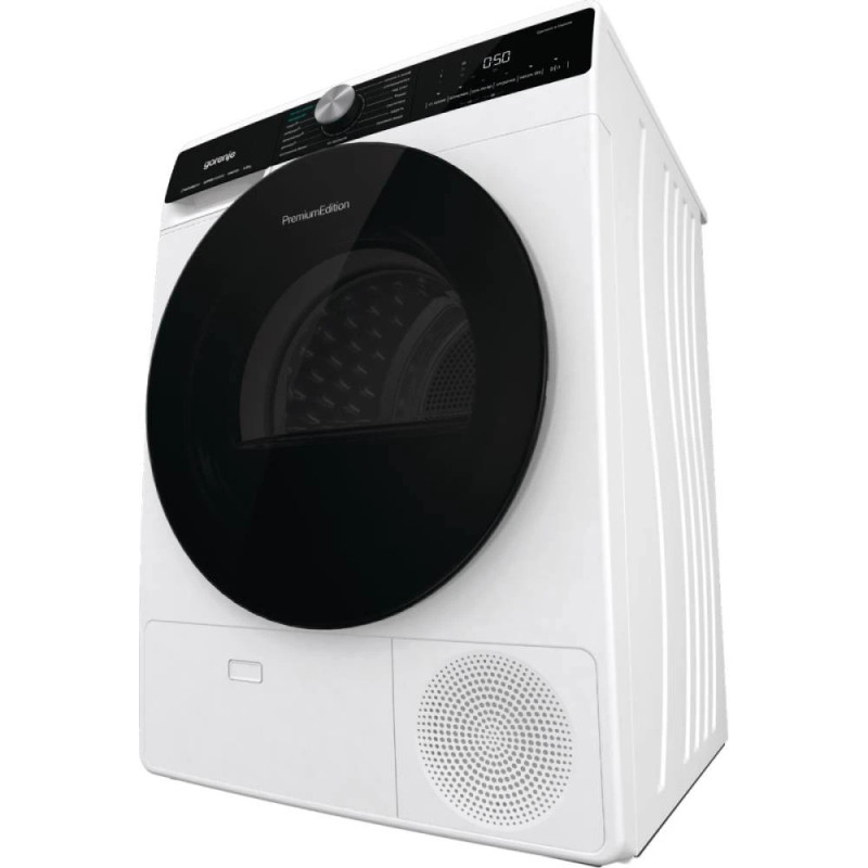 Gorenje Сушильная машина тепловой насос, 9кг, A++, 60см, дисплей, 15 программ, подсветка барабана, белый (DNS92)