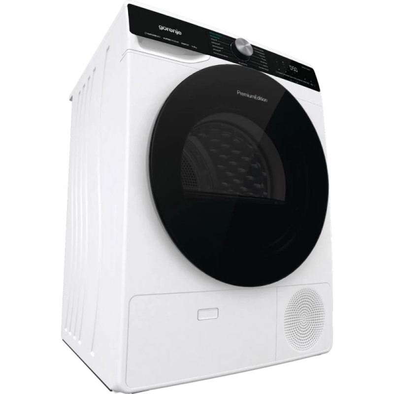 Gorenje Сушильная машина тепловой насос, 9кг, A++, 60см, дисплей, 15 программ, подсветка барабана, белый (DNS92)