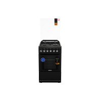 ARDESTO Cooker combined, 52L, 50x60cm, convection, cast-iron, lamp, LPG conversion set (gas cylinder connection), black (FSC-F5060PB)