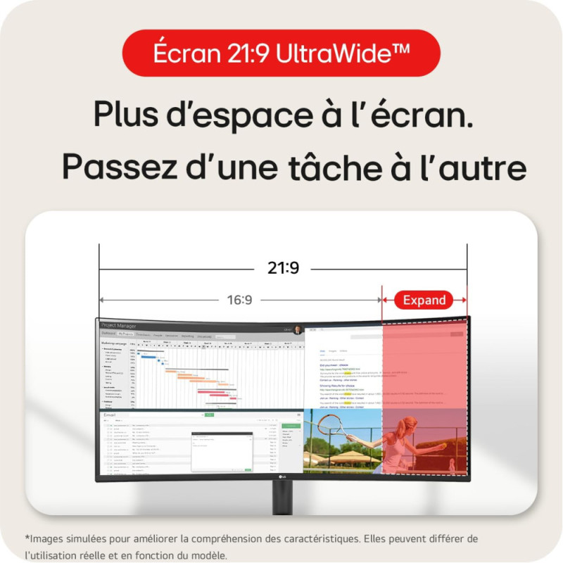 LG Монітор 34" 34WR50QK-B 2xHDMI, DP, Audio, VA, 3440x1440, 21:9, 100Hz, sRGB 99%, CURVED, FreeSync, HDR10