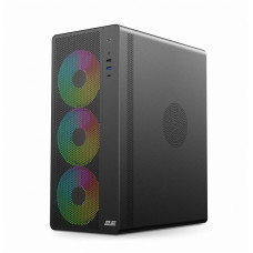 2E Gaming 2E-V510B, PC case Credo Plus V510B without PSU, 1xUSB3.0, 1х USB 2.0, 1xUSB Type-C, 4x120mm ARGB, VGA 310mm, TG Side Panel, ATX, black