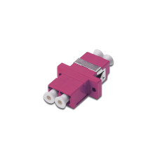 Digitus DIGITUS FO Coupler, Duplex, LC to LC, MM OM4, Violet ceramic sleeve, polymer housing, incl. screws (DN-96019-2)