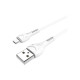 Дата кабель USB 2.0 AM to Micro 5P 1.0m 2.4A PVC X37 white HOCO (6931474710505)