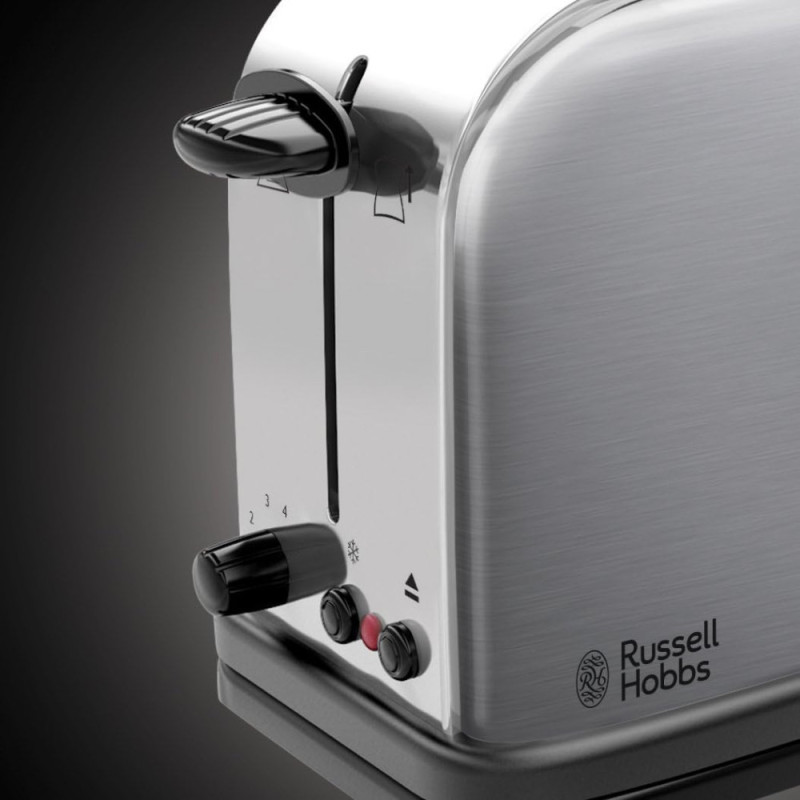 Russell Hobbs Toaster Oxford , 1000W, metal, long slots, silver (21396-56)
